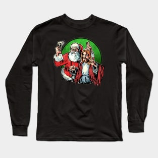 Santa Claus Jesus selfie Long Sleeve T-Shirt